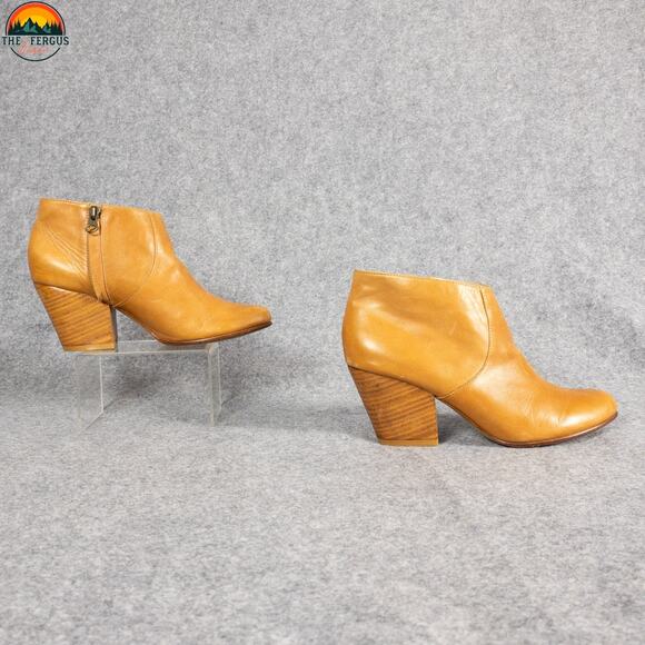 Fortress Of Inca Adriana Coco Ankle Booties Brown Block Heel Women Sz 6.5 EU 37 - Picture 3 of 10